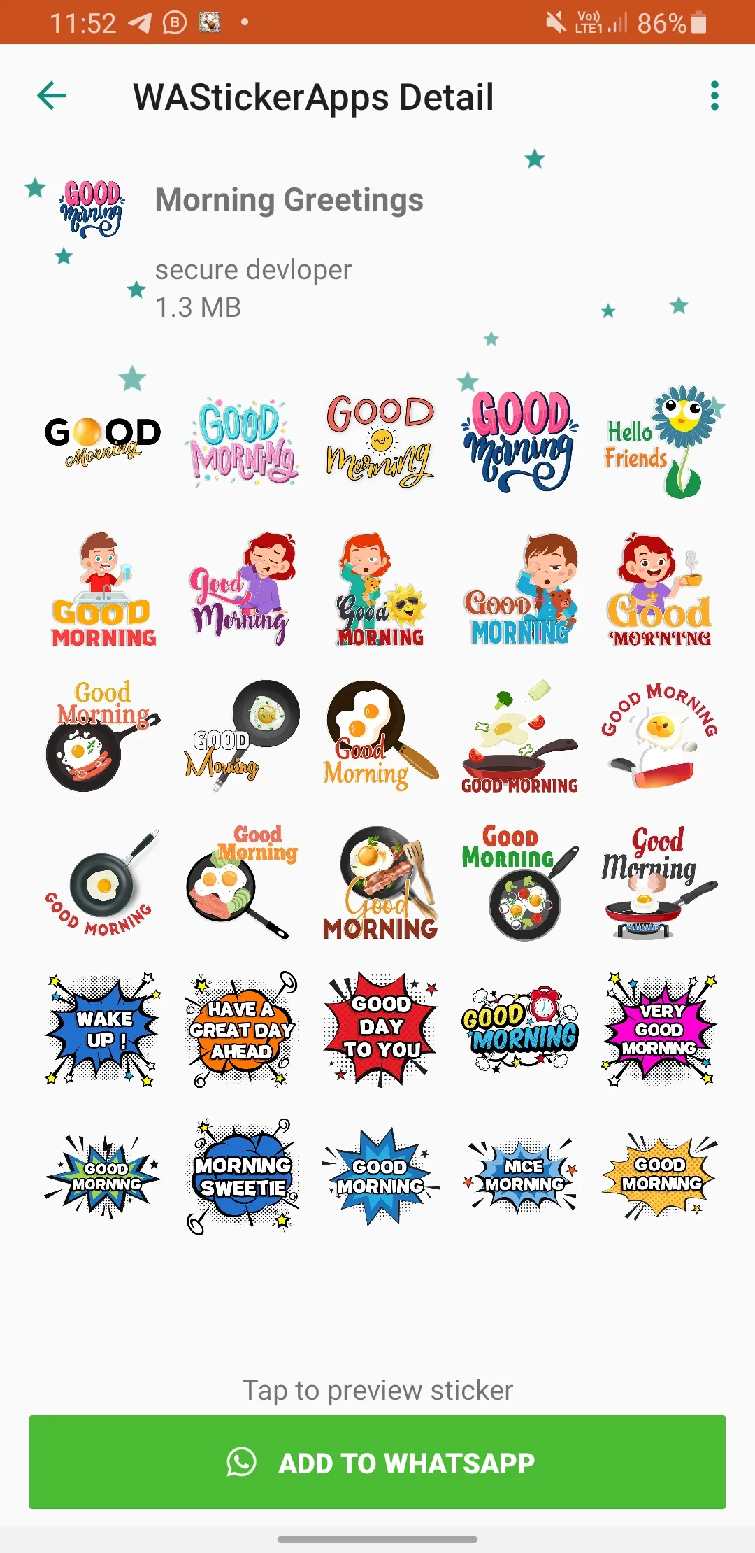 Good Morning Night Stickers | Indus Appstore | Screenshot