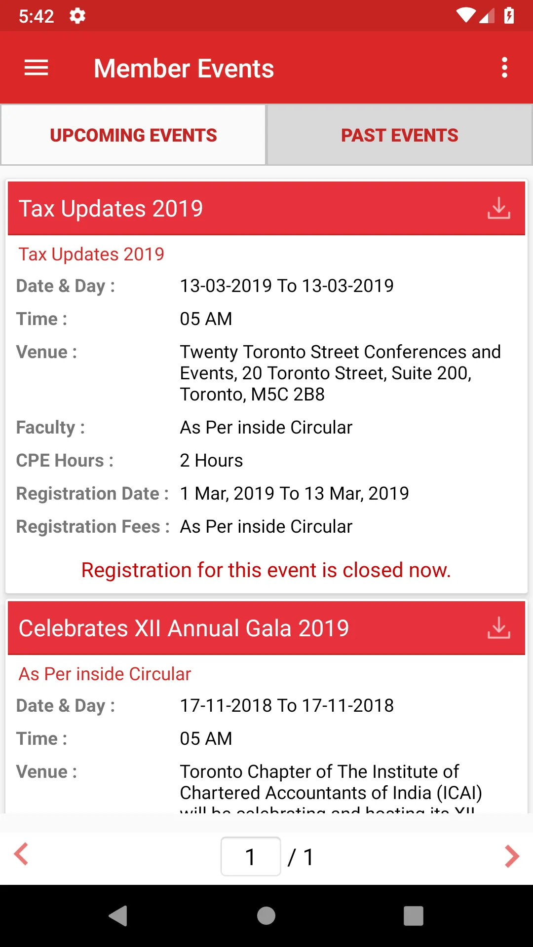 ICAI Toronto | Indus Appstore | Screenshot