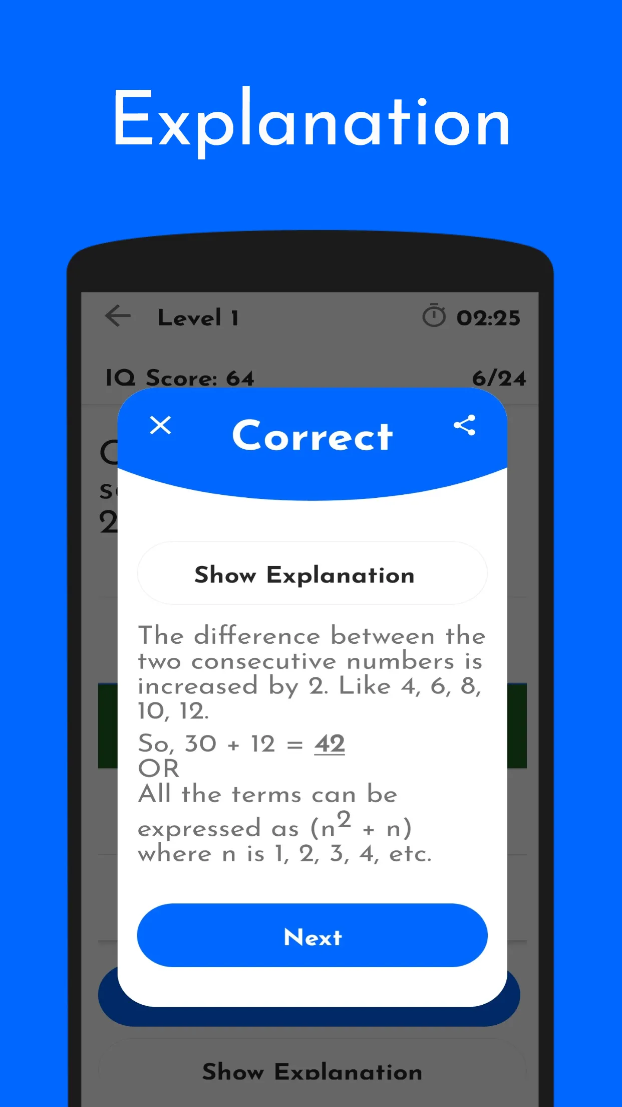 IQLevel: IQ Test, IQ Quiz Game | Indus Appstore | Screenshot