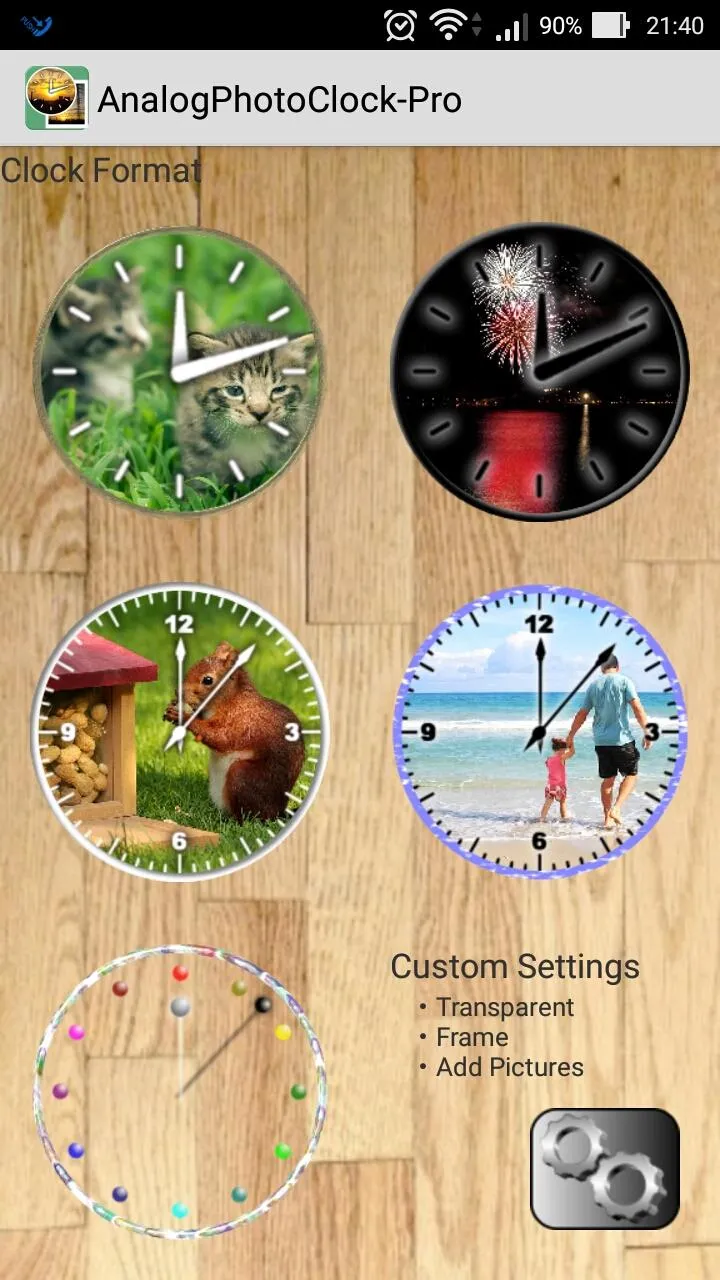 Analog Photo Clock Widget Free | Indus Appstore | Screenshot