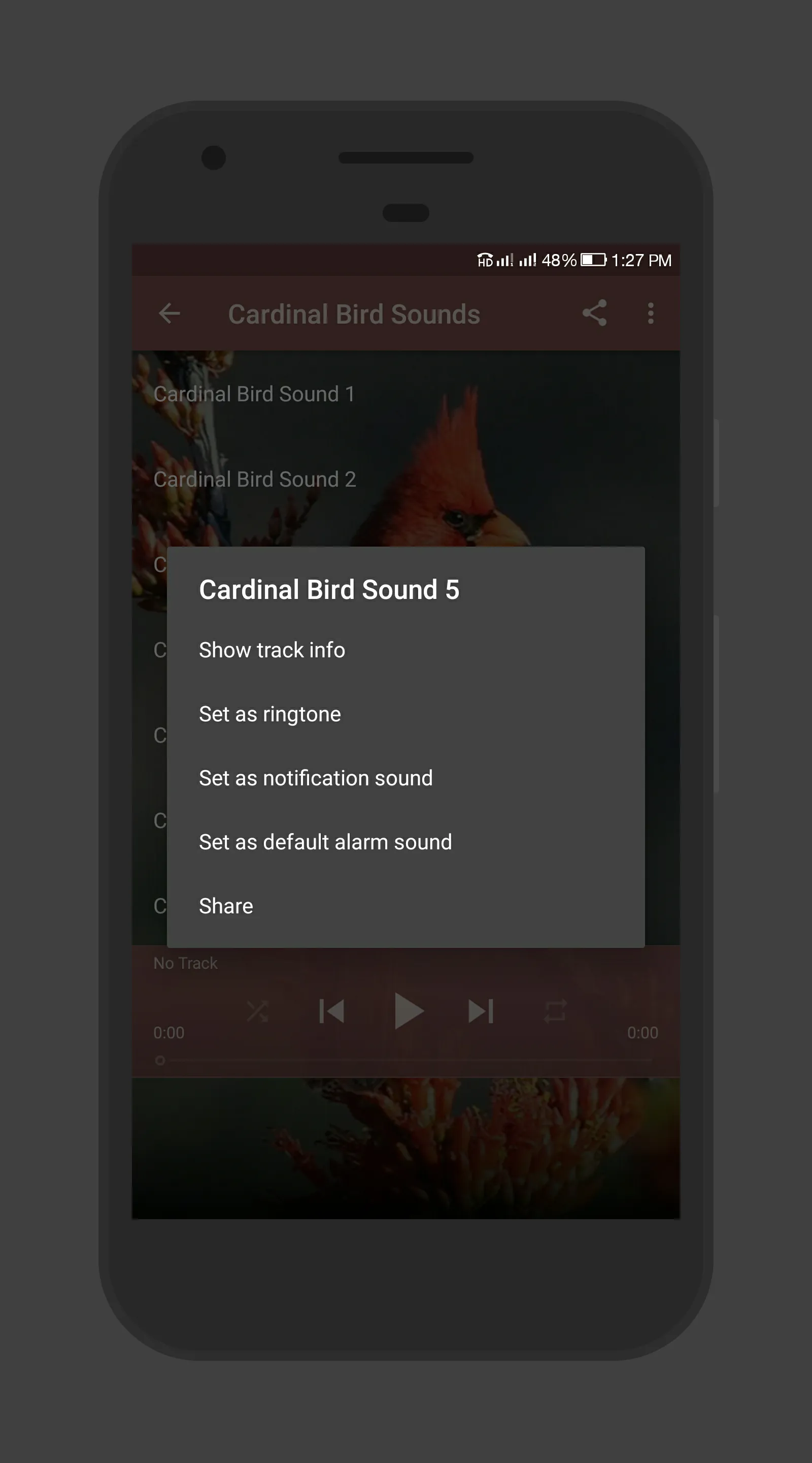 Cardinal Bird Sound | Indus Appstore | Screenshot