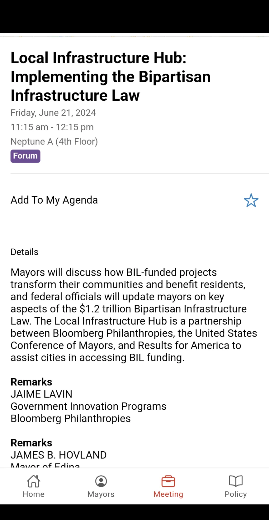 U.S. Conference of Mayors | Indus Appstore | Screenshot