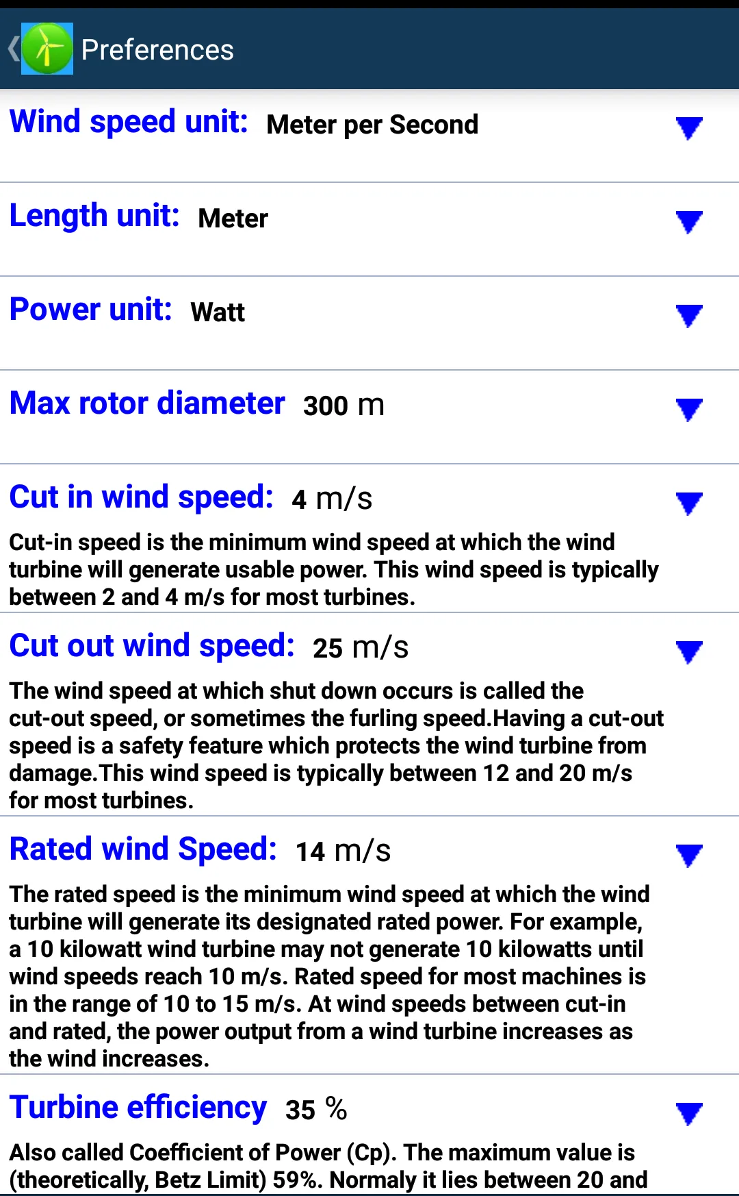 Wind Turbine Estimator beta | Indus Appstore | Screenshot