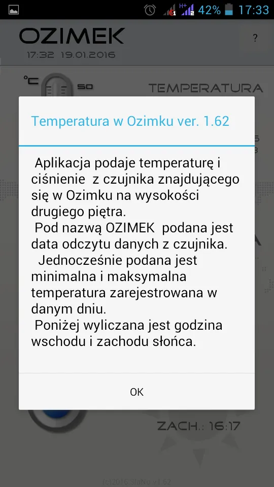 Temperatura w Ozimku | Indus Appstore | Screenshot