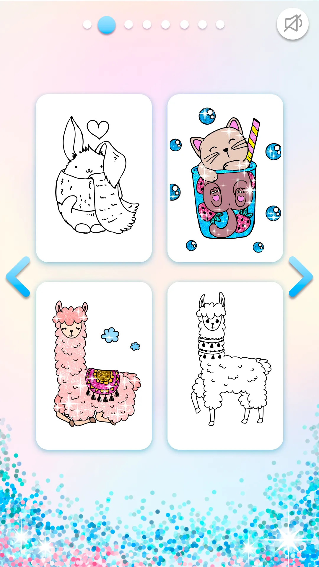 Kawaii Coloring Book Glitter | Indus Appstore | Screenshot