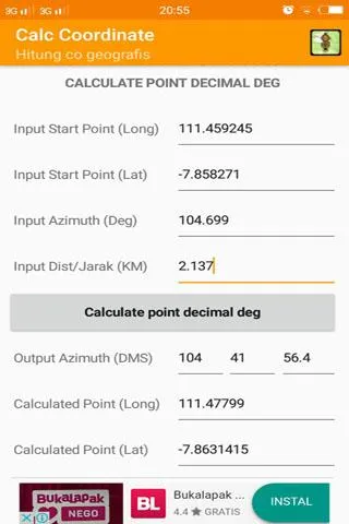 Calc Coordinate | Indus Appstore | Screenshot