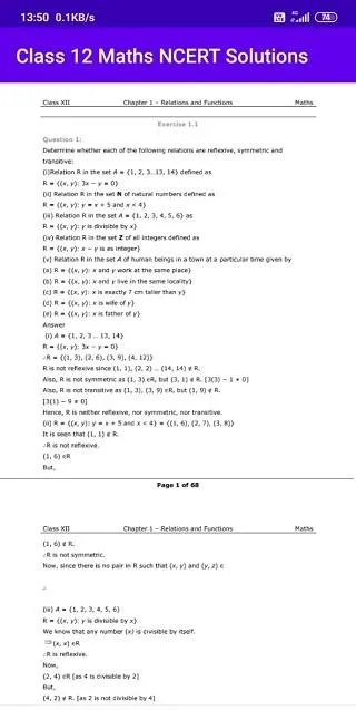 CLASS 12 MATHS NCERT SOLUTIONS | Indus Appstore | Screenshot