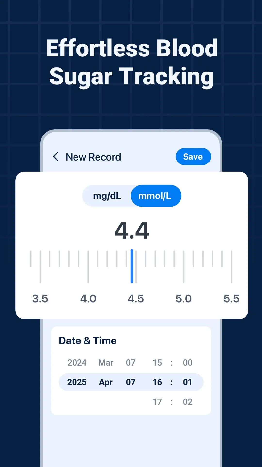 Blood Sugar&Pressure: iCardio | Indus Appstore | Screenshot