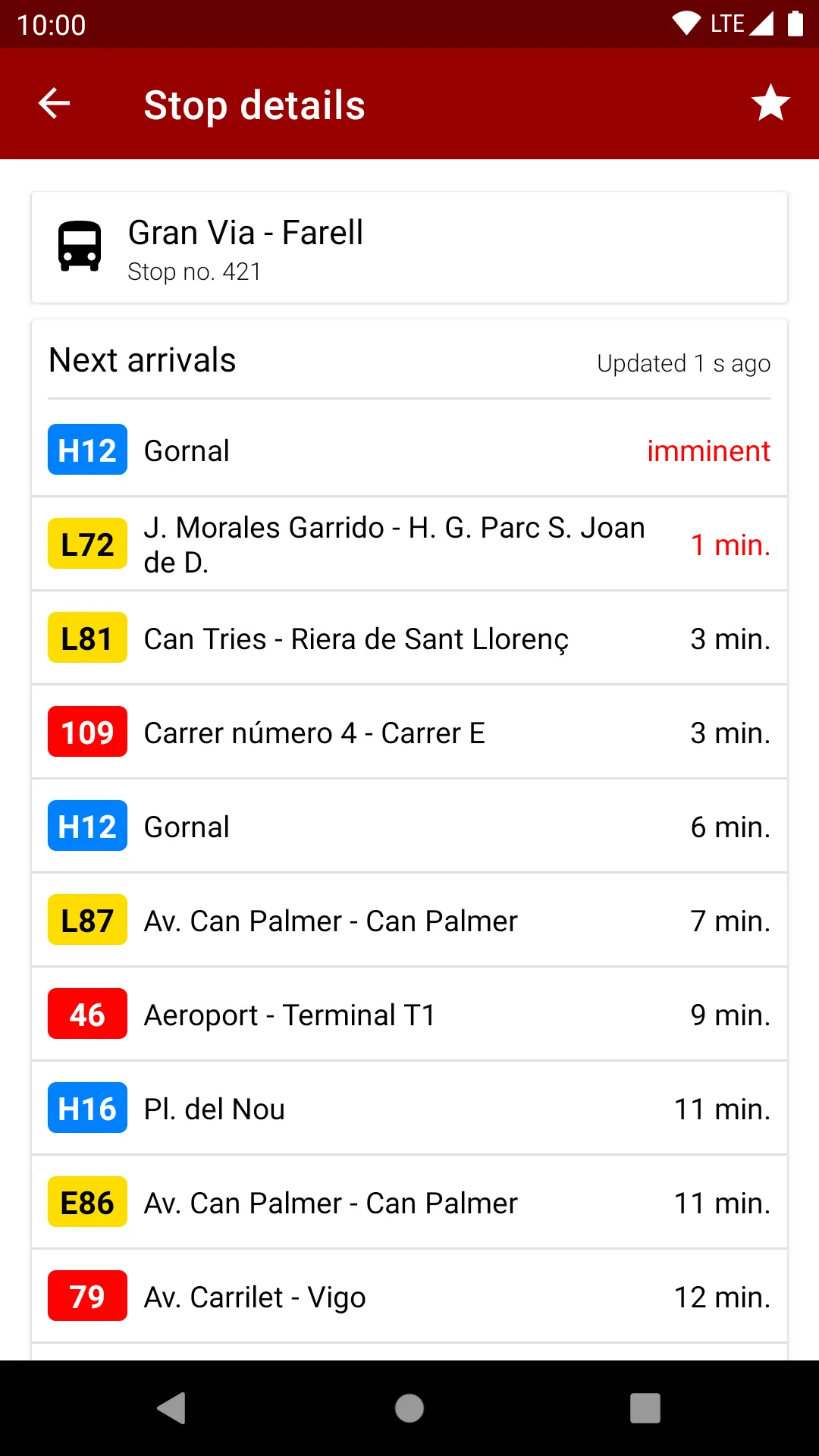 Next bus Barcelona | Indus Appstore | Screenshot