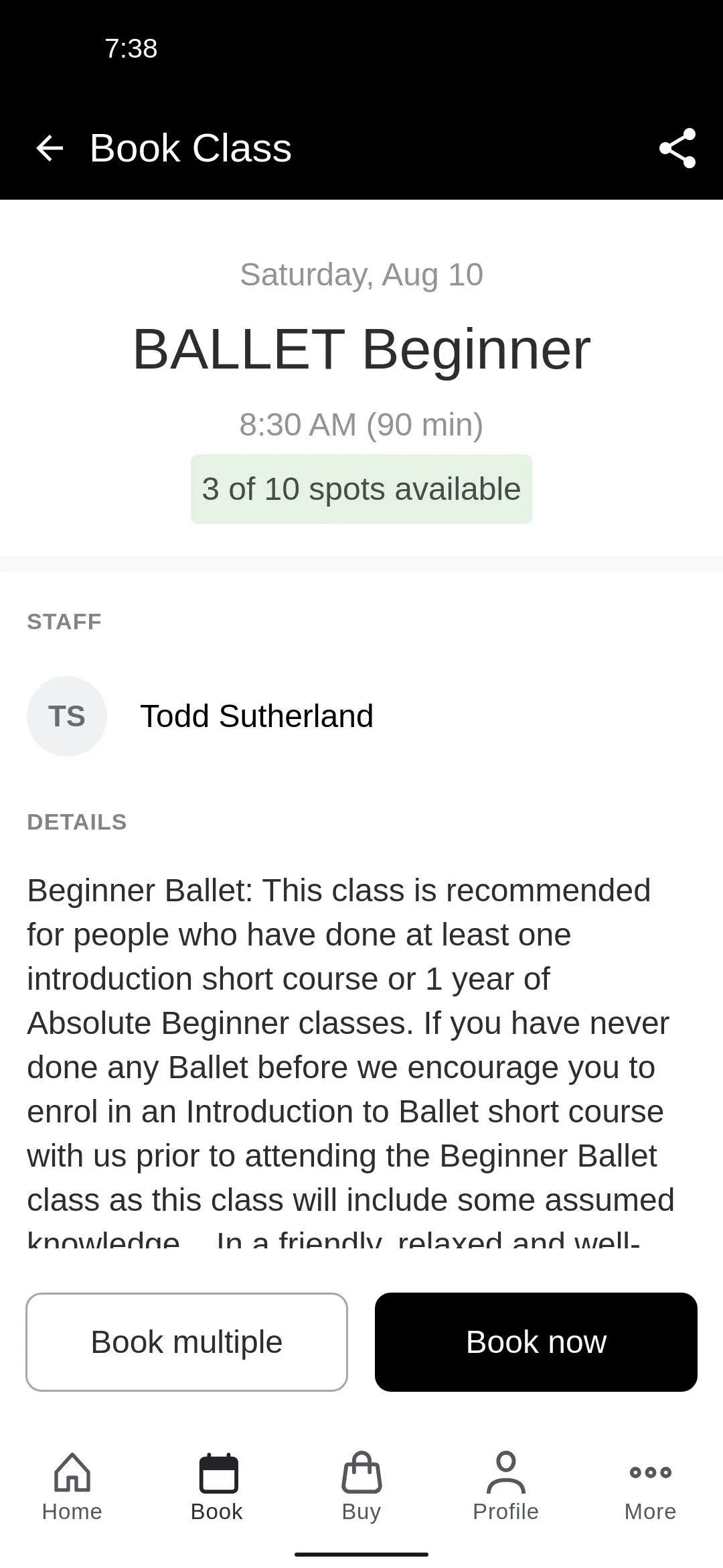 Sydney Dance Company Classes | Indus Appstore | Screenshot