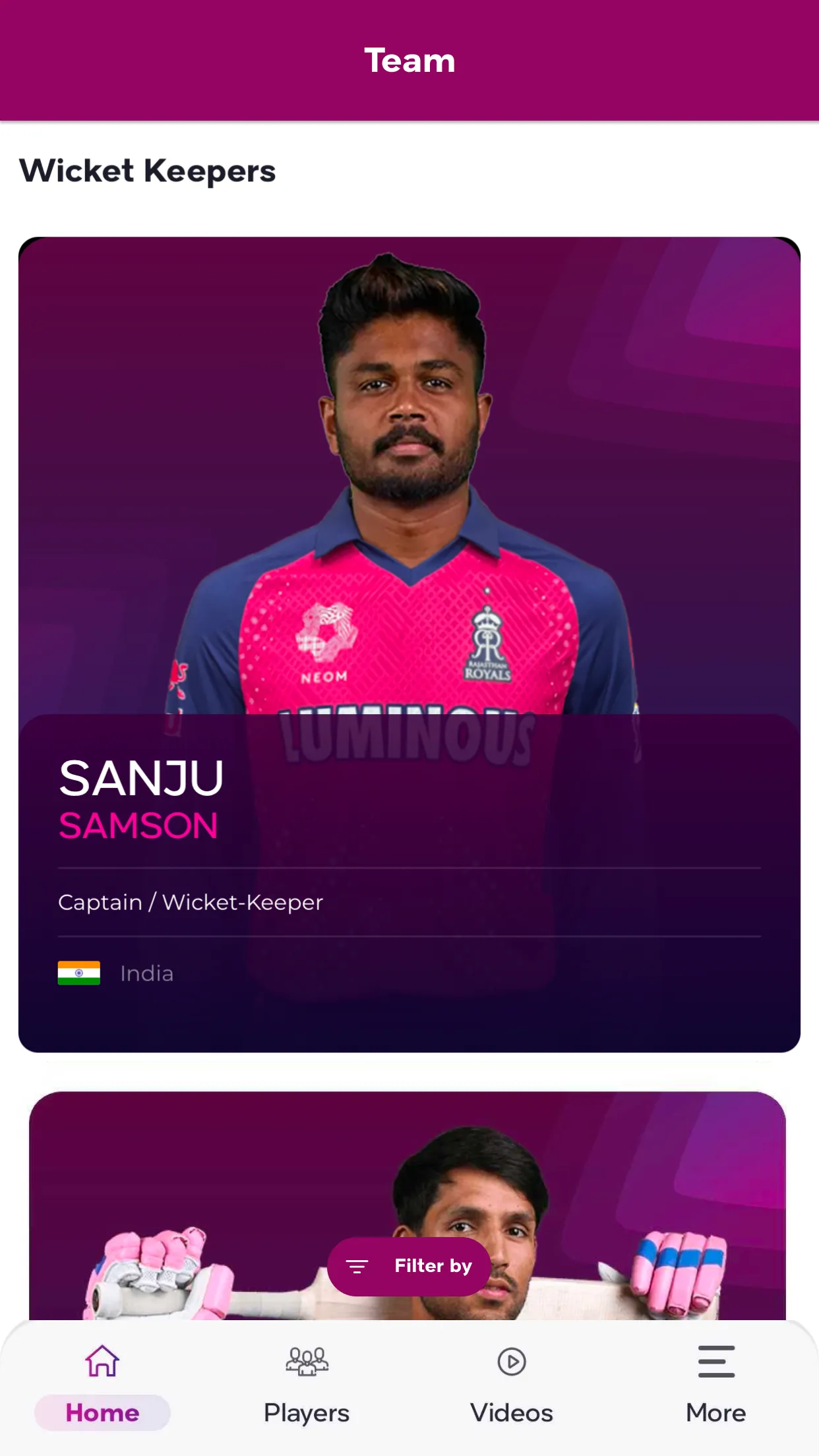 Rajasthan Royals Official App | Indus Appstore | Screenshot