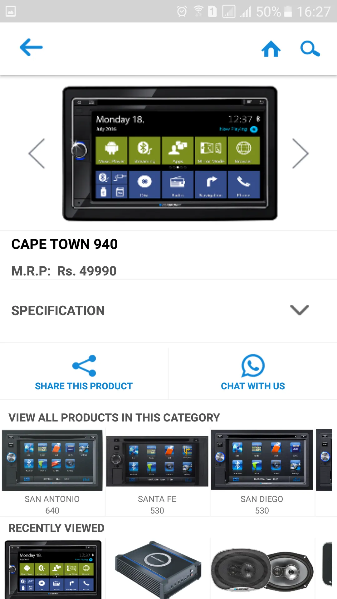 Blaupunkt India Car Audio | Indus Appstore | Screenshot