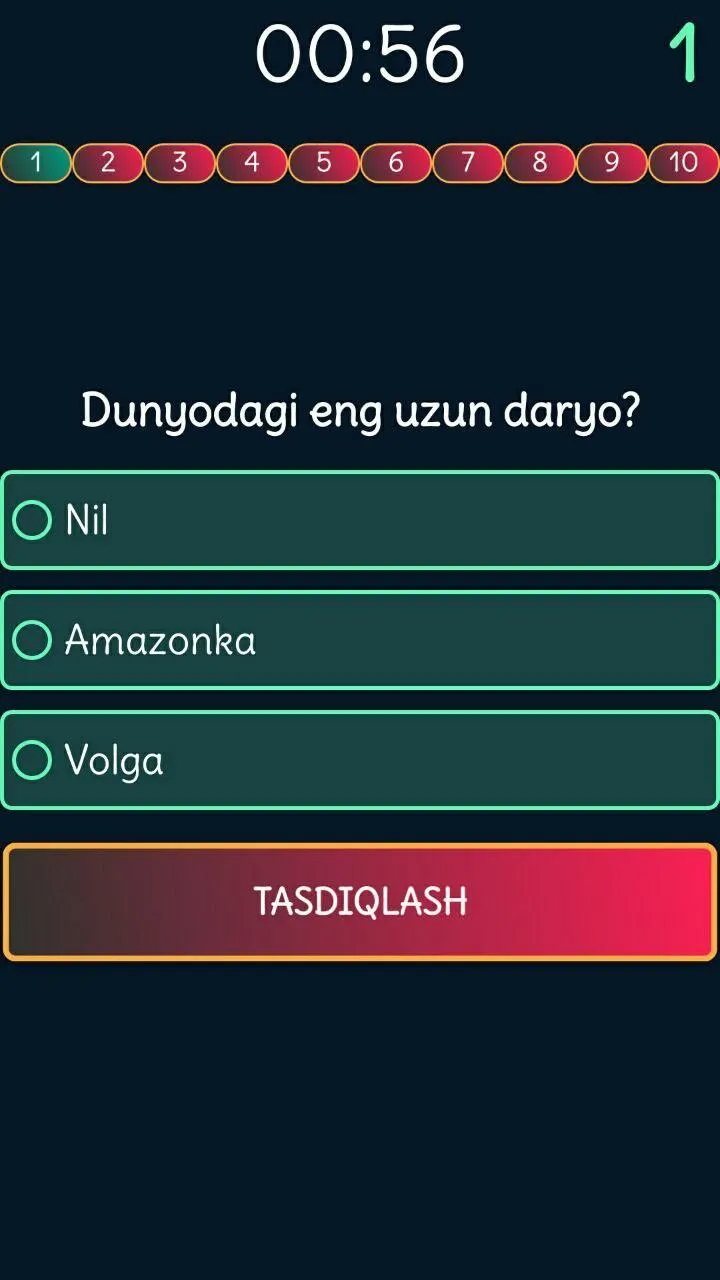 Viktorina Uz  - Test savollari | Indus Appstore | Screenshot