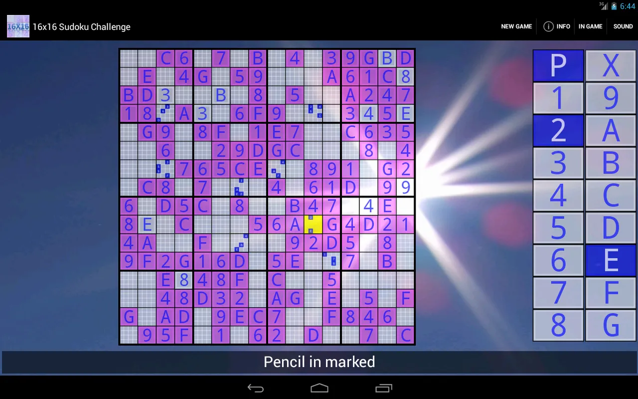 16x16 Sudoku Challenge HD | Indus Appstore | Screenshot