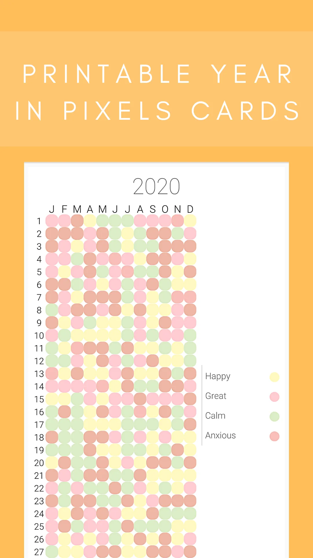 Color My Day - Year In Pixels  | Indus Appstore | Screenshot