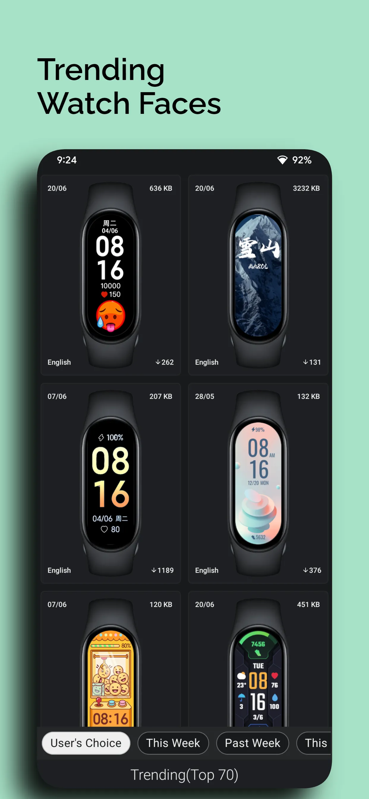 Mi Band 7 Watch Faces | Indus Appstore | Screenshot