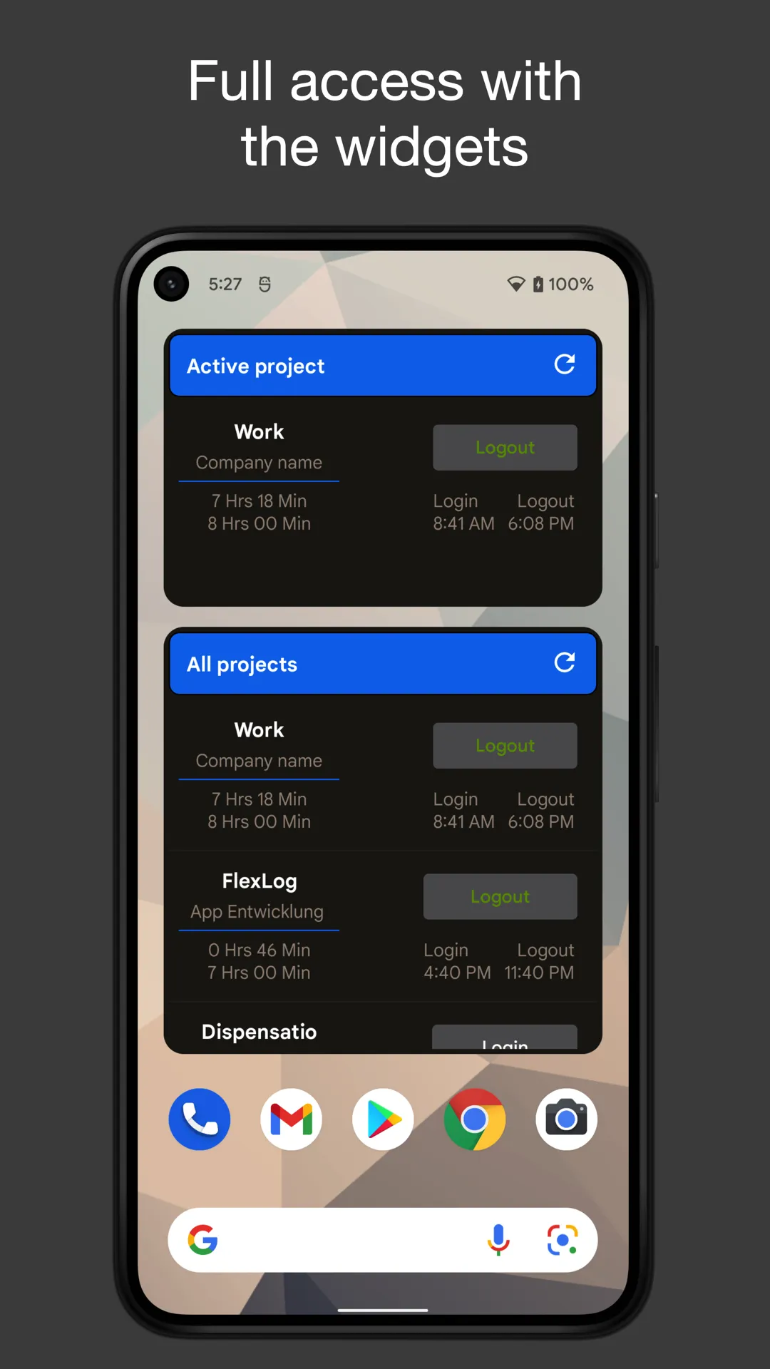 FlexLog - Work Time Tracker | Indus Appstore | Screenshot