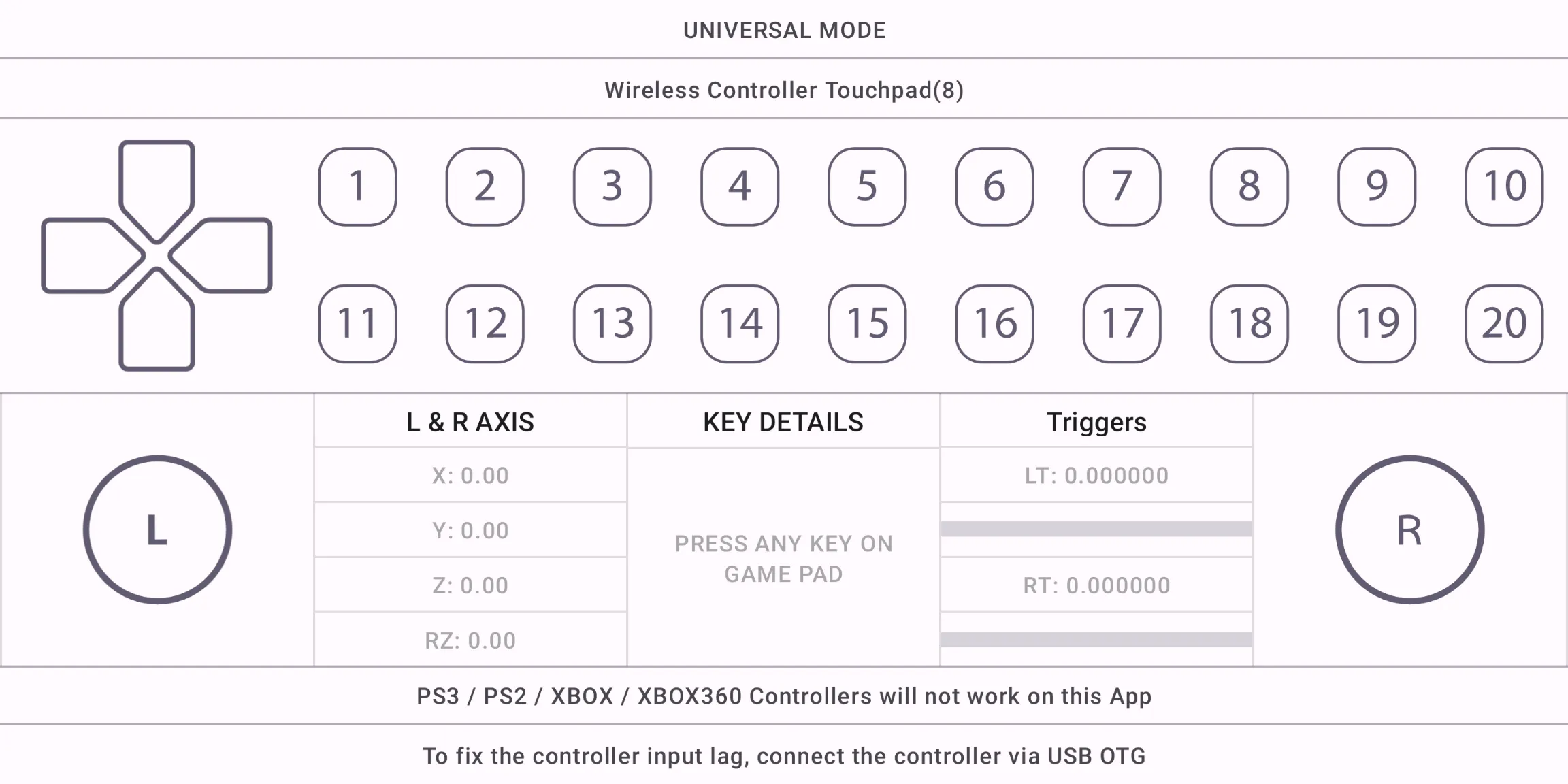 GamePad Tester Lite | Indus Appstore | Screenshot