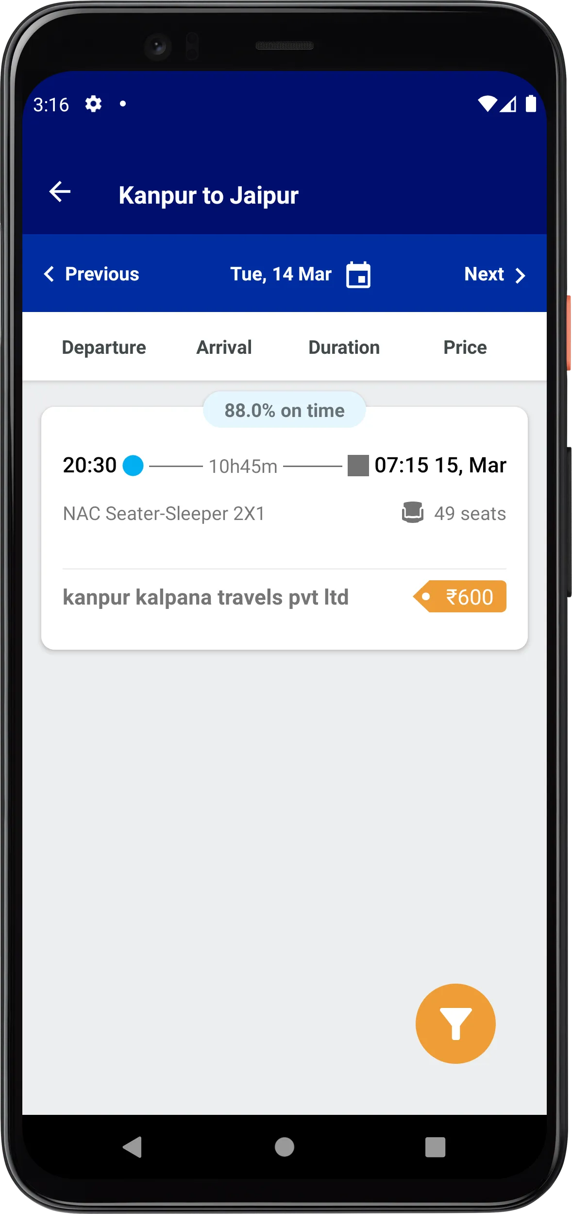 Kalpana Travels Kanpur | Indus Appstore | Screenshot