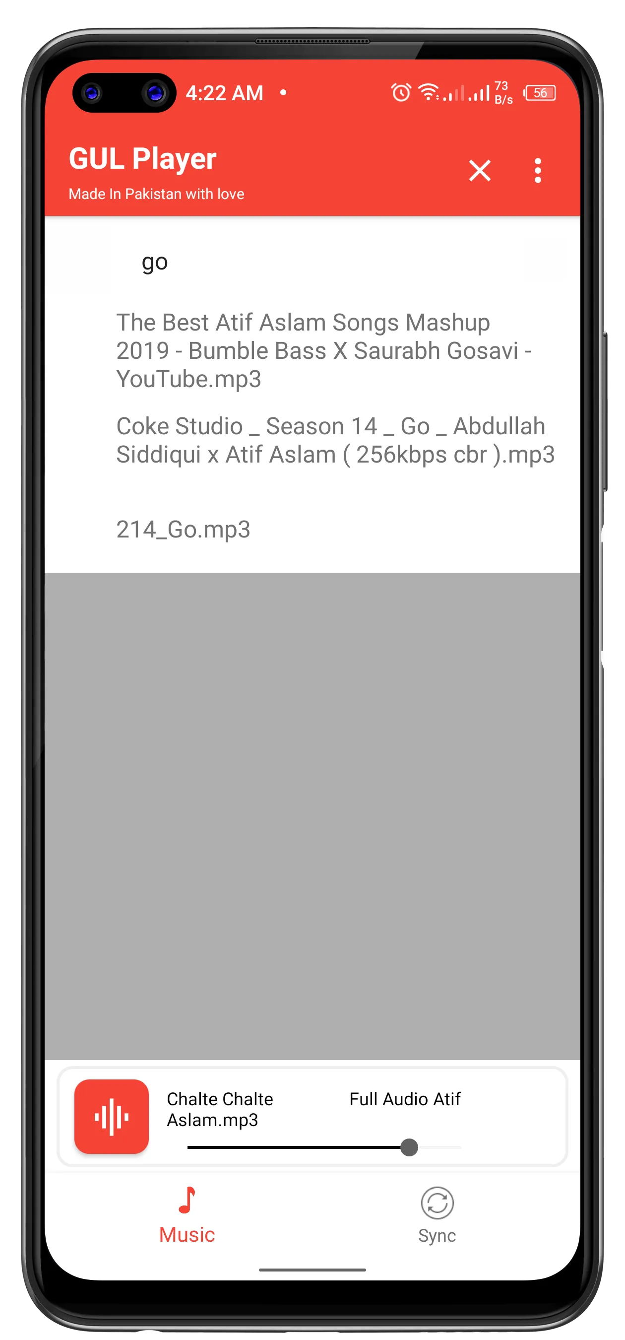 GUL Music Player | Indus Appstore | Screenshot