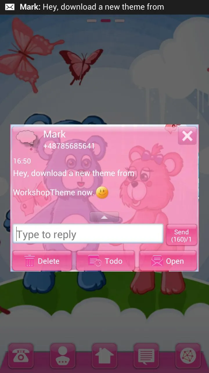 Theme Teddy Bears GO SMS Pro | Indus Appstore | Screenshot