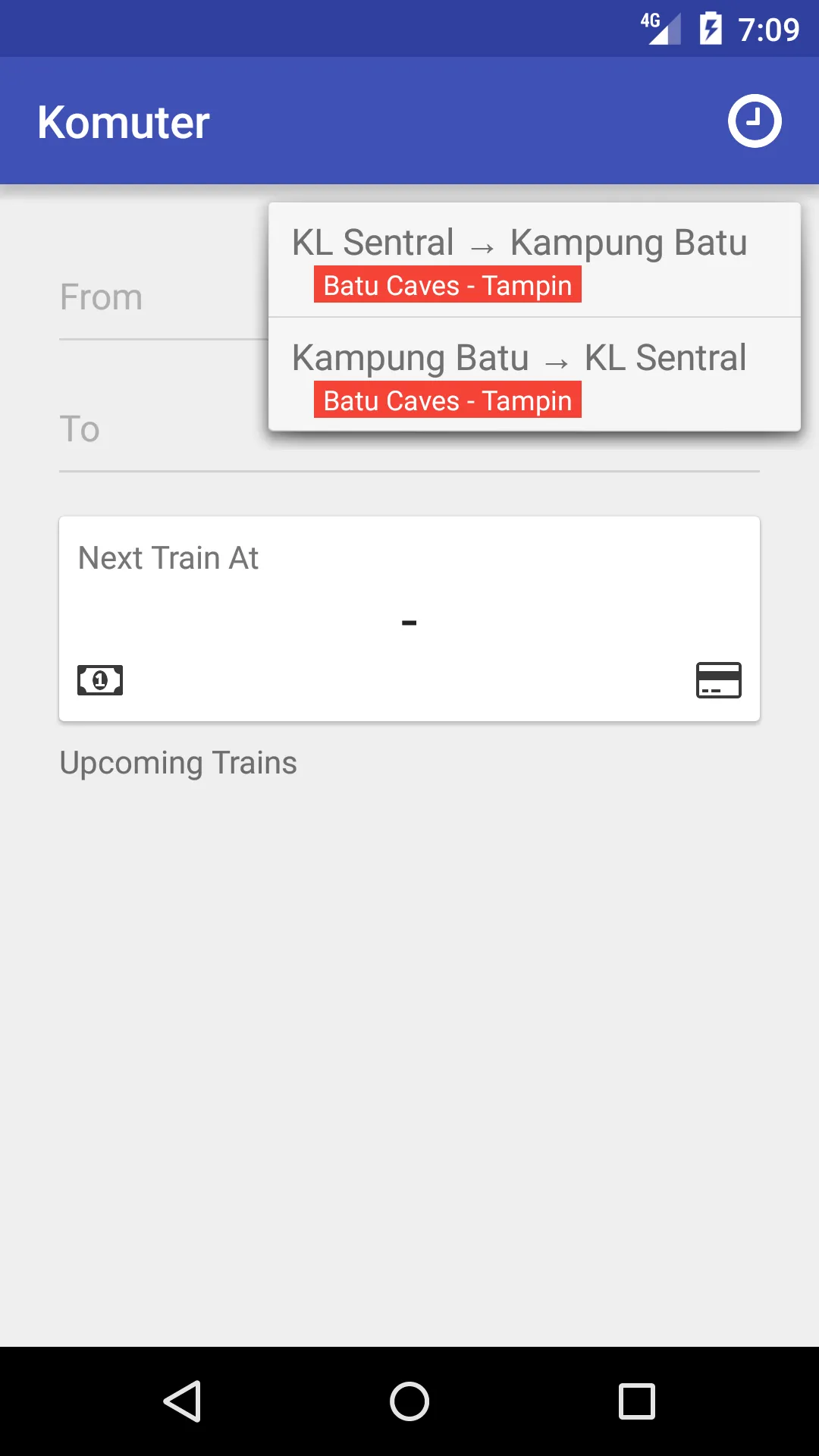 Komuter - KTM Timetable | Indus Appstore | Screenshot