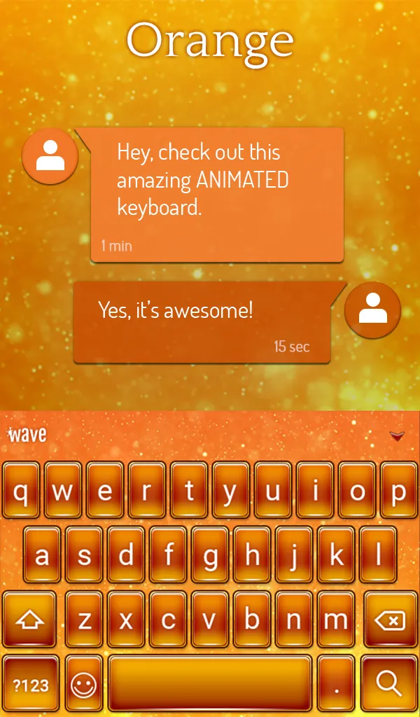 Orange Animated Keyboard | Indus Appstore | Screenshot