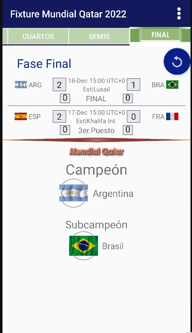 Fixture Mundial | Indus Appstore | Screenshot