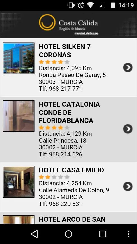 Turismo Región de Murcia | Indus Appstore | Screenshot