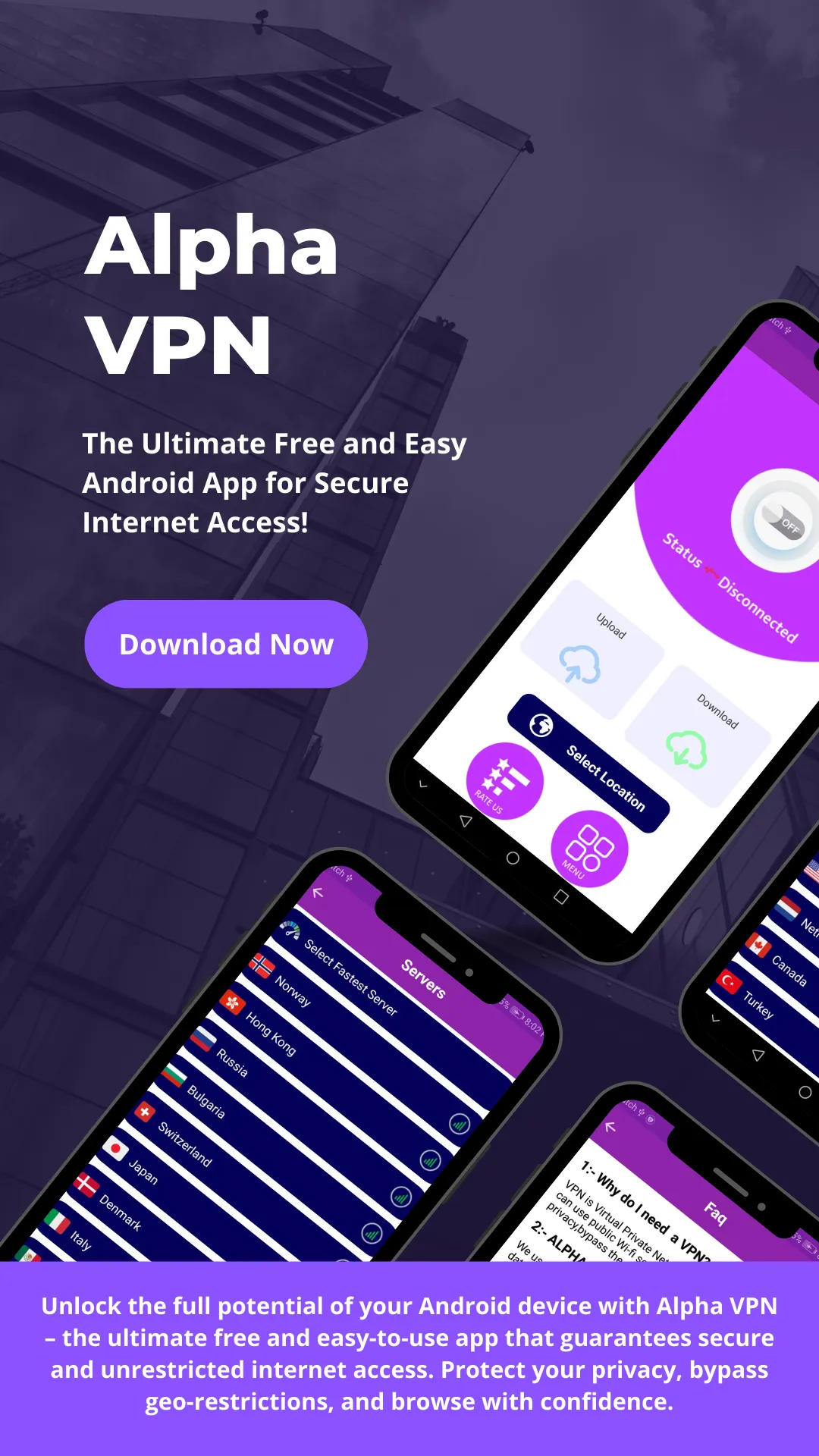 Alpha VPN Safer Internet | Indus Appstore | Screenshot