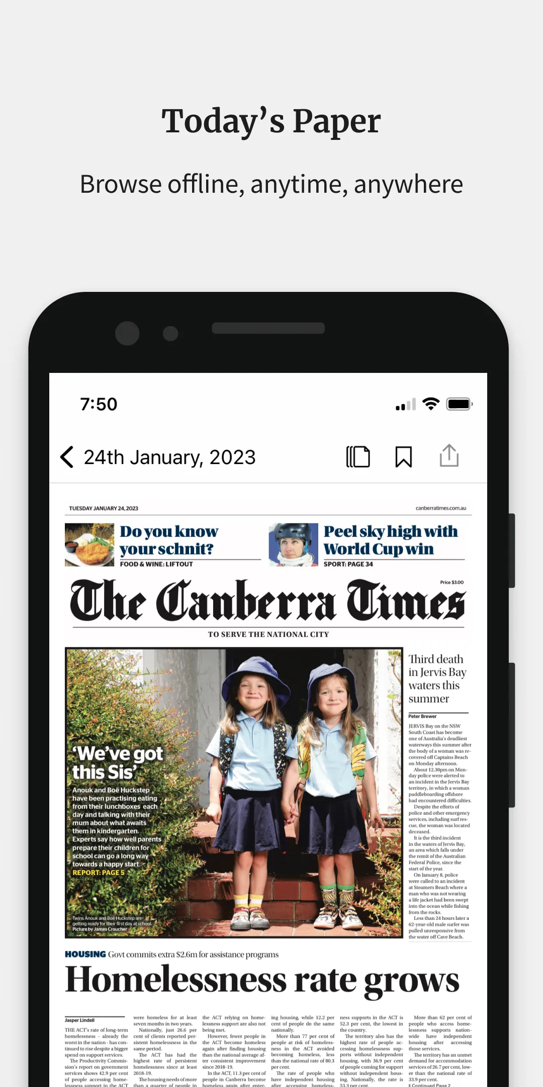 The Canberra Times | Indus Appstore | Screenshot