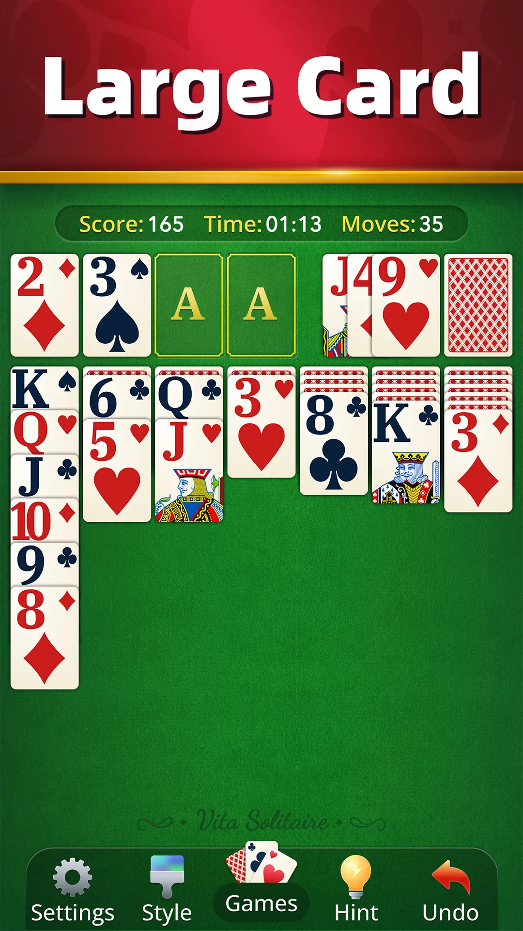 Vita Solitaire for Seniors | Indus Appstore | Screenshot