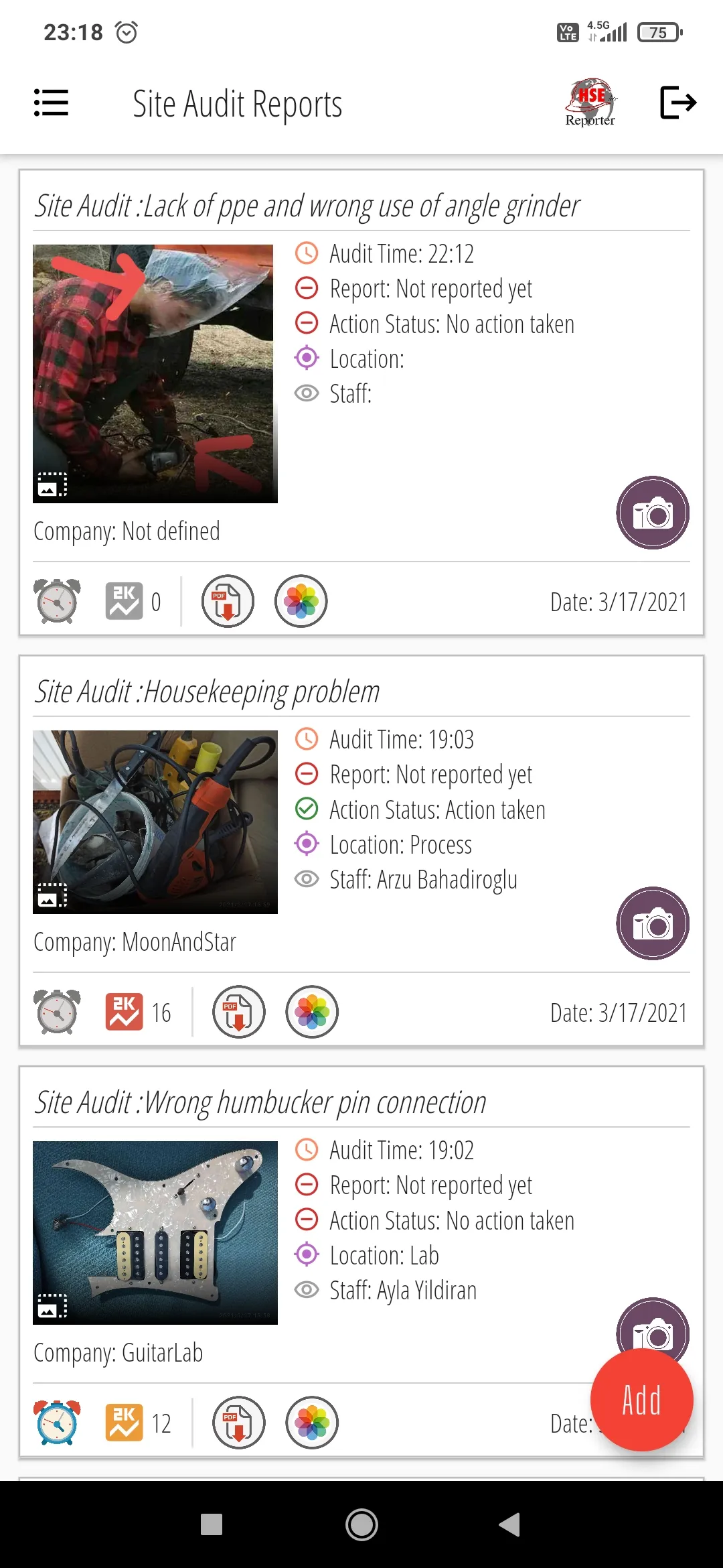 HSE Reporter Lite | Indus Appstore | Screenshot