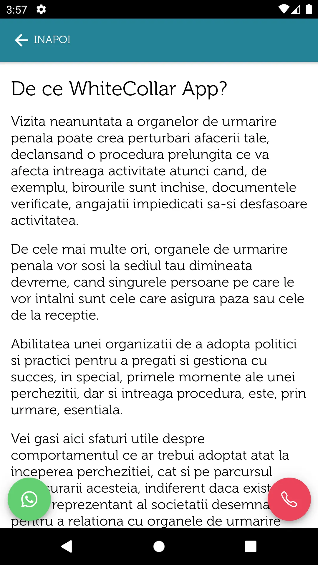 actLegalRomania - White Collar | Indus Appstore | Screenshot