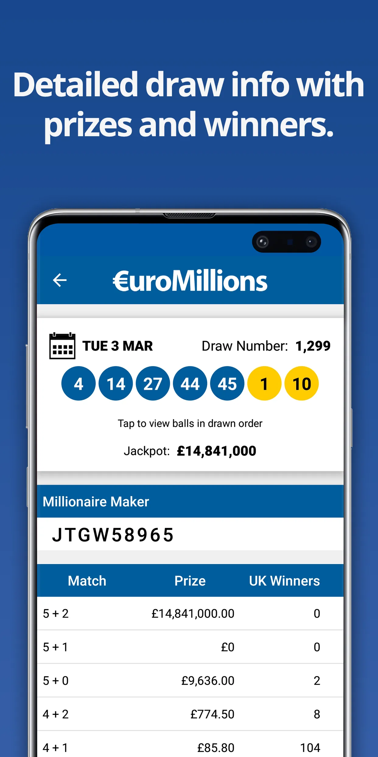 EuroMillions | Indus Appstore | Screenshot