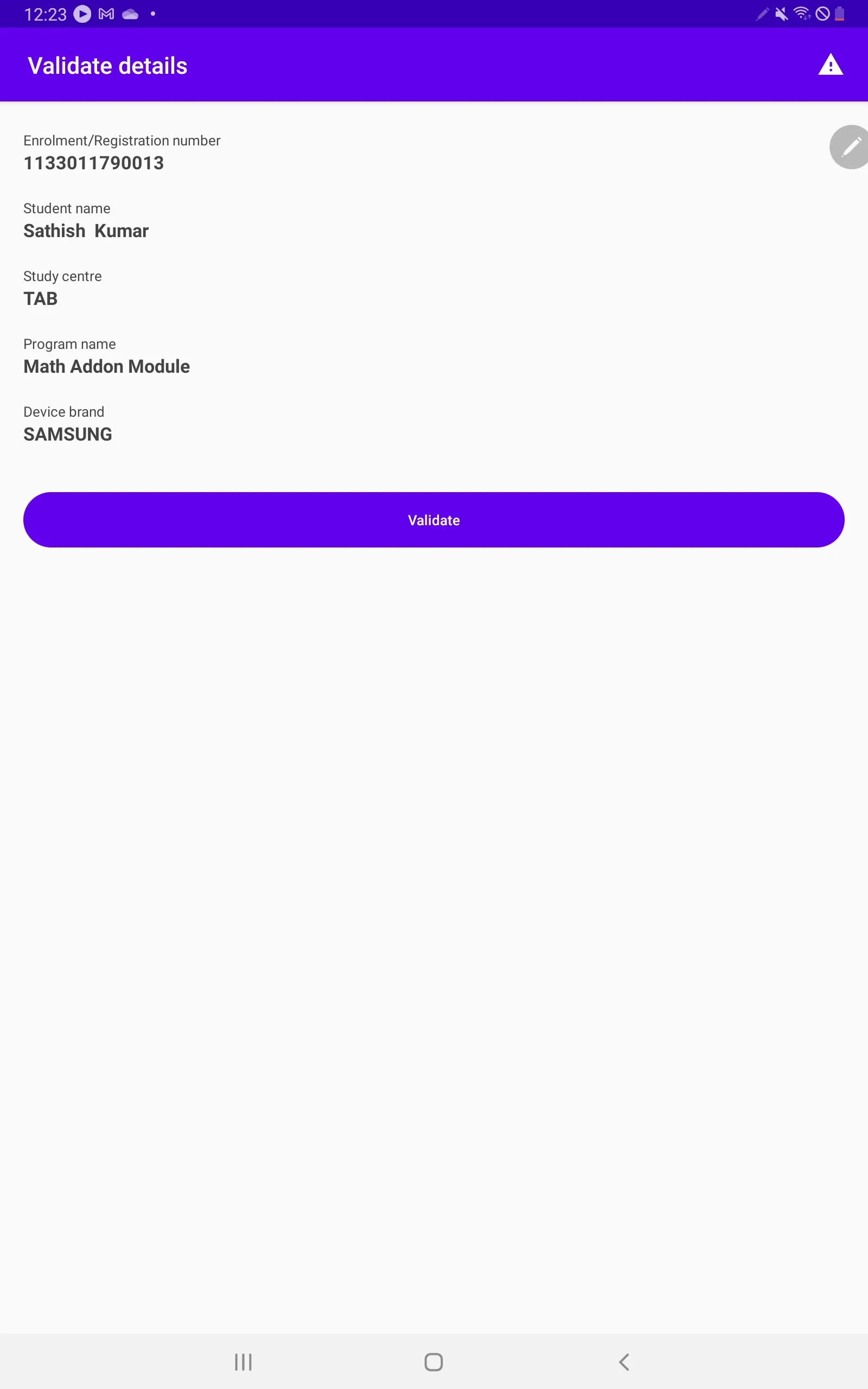 Device Registration | Indus Appstore | Screenshot