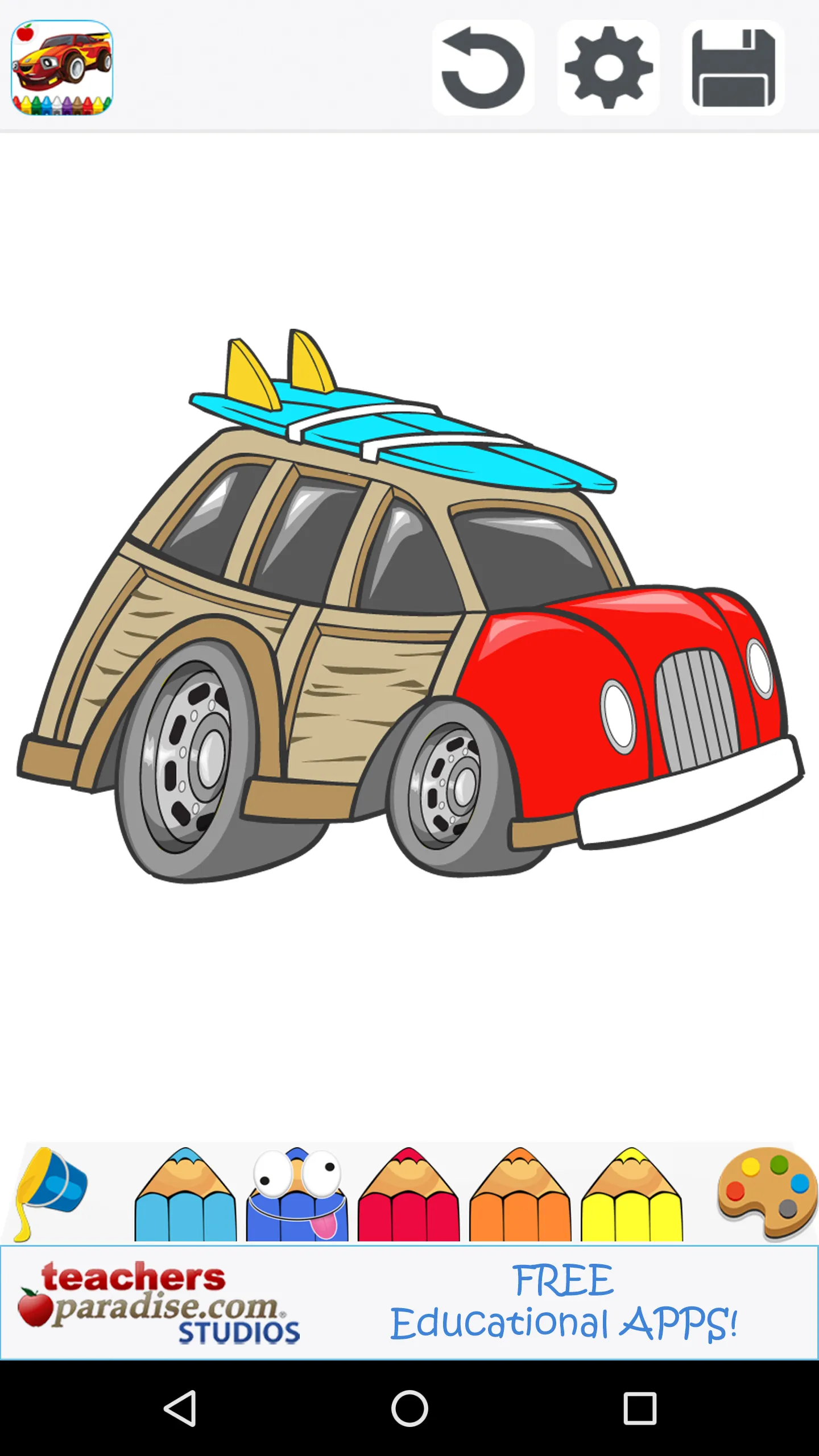 Cars Coloring Book Game | Indus Appstore | Screenshot