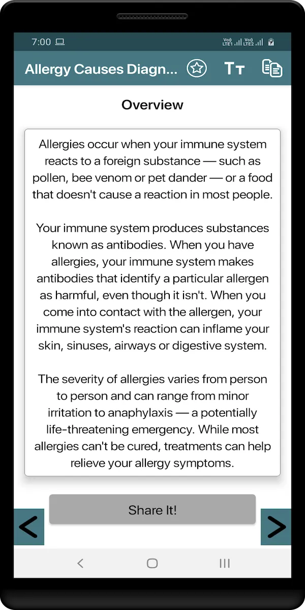 Allergy Causes Diagnosis | Indus Appstore | Screenshot