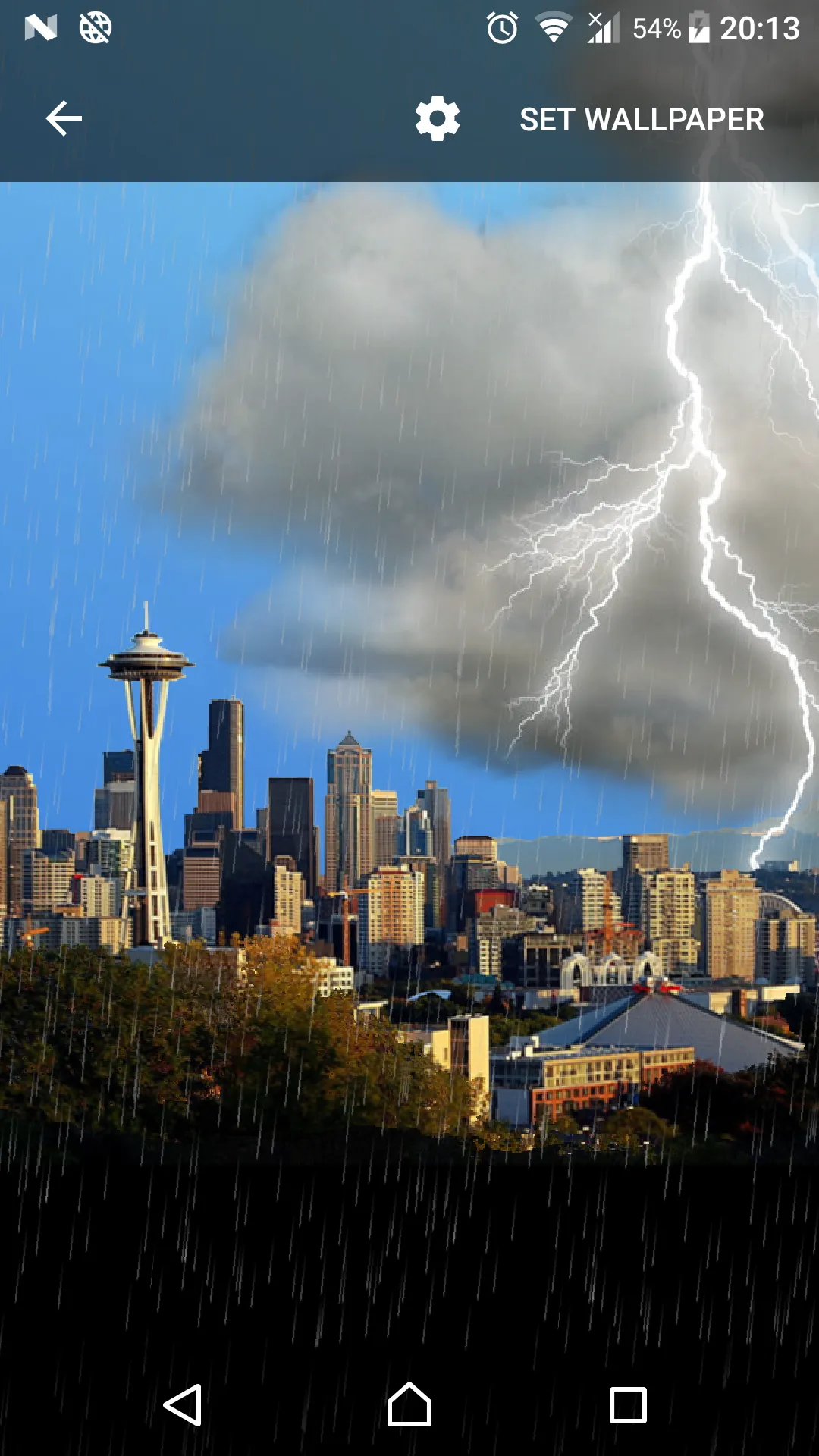 Thunderstorm Seattle - LWP | Indus Appstore | Screenshot