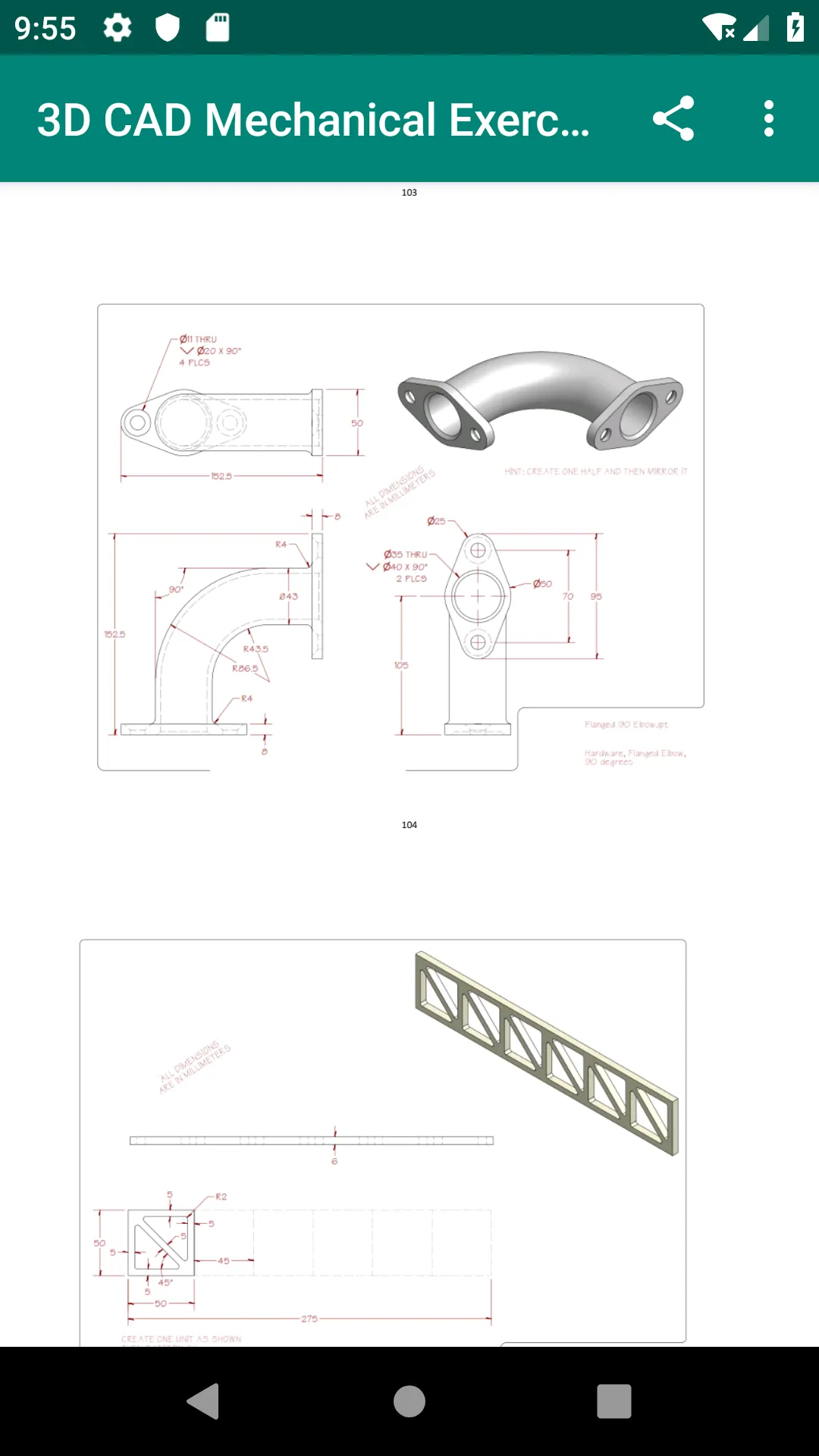 3D CAD Mechanical Exercises | Indus Appstore | Screenshot