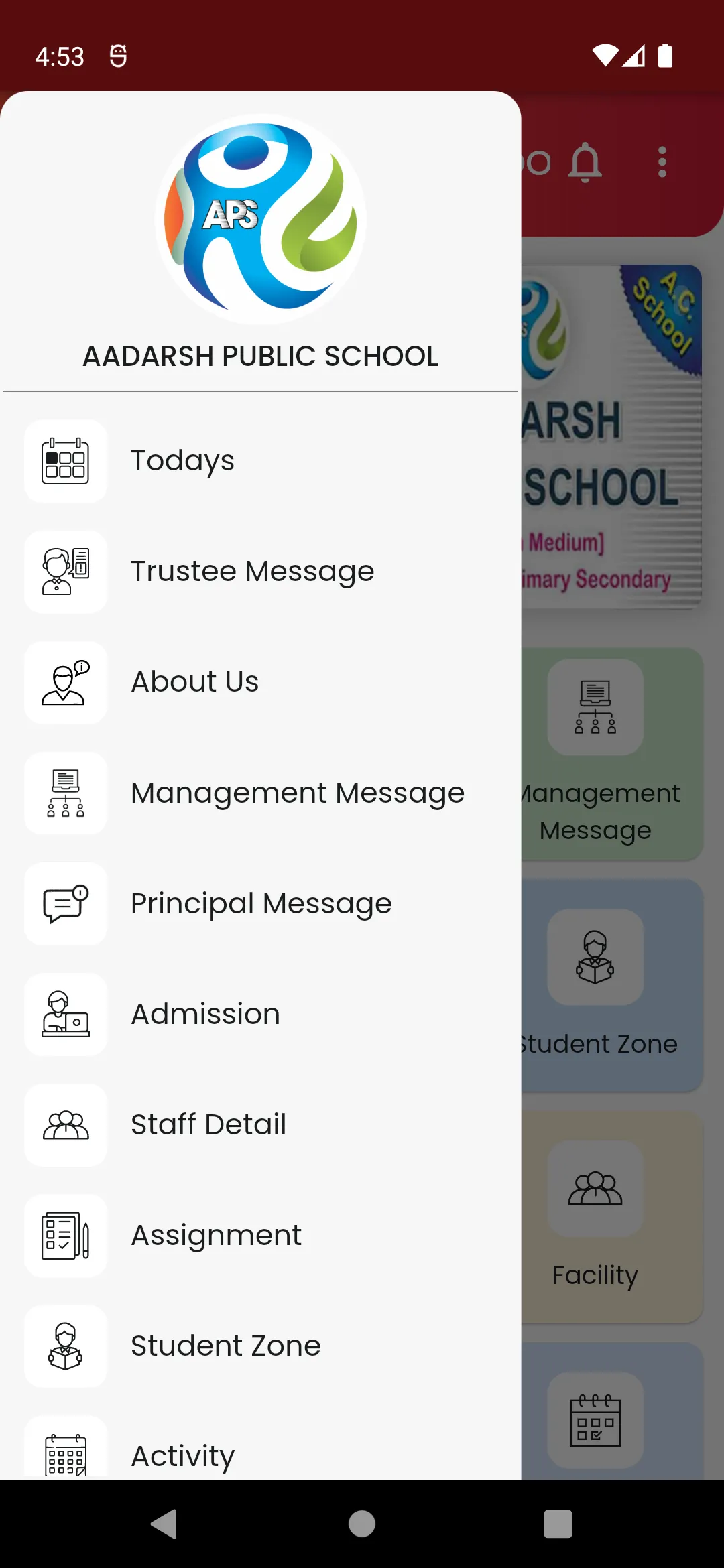 AADARSH PUBLIC SCHOOL | Indus Appstore | Screenshot