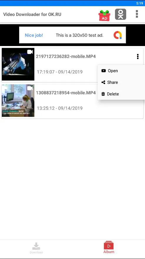 Video downloader for ok.ru | Indus Appstore | Screenshot