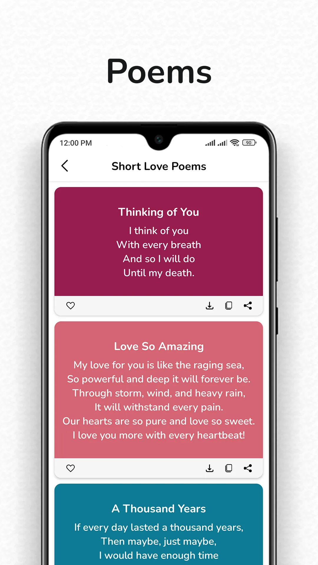 Love Poems: Feeling Sayings | Indus Appstore | Screenshot