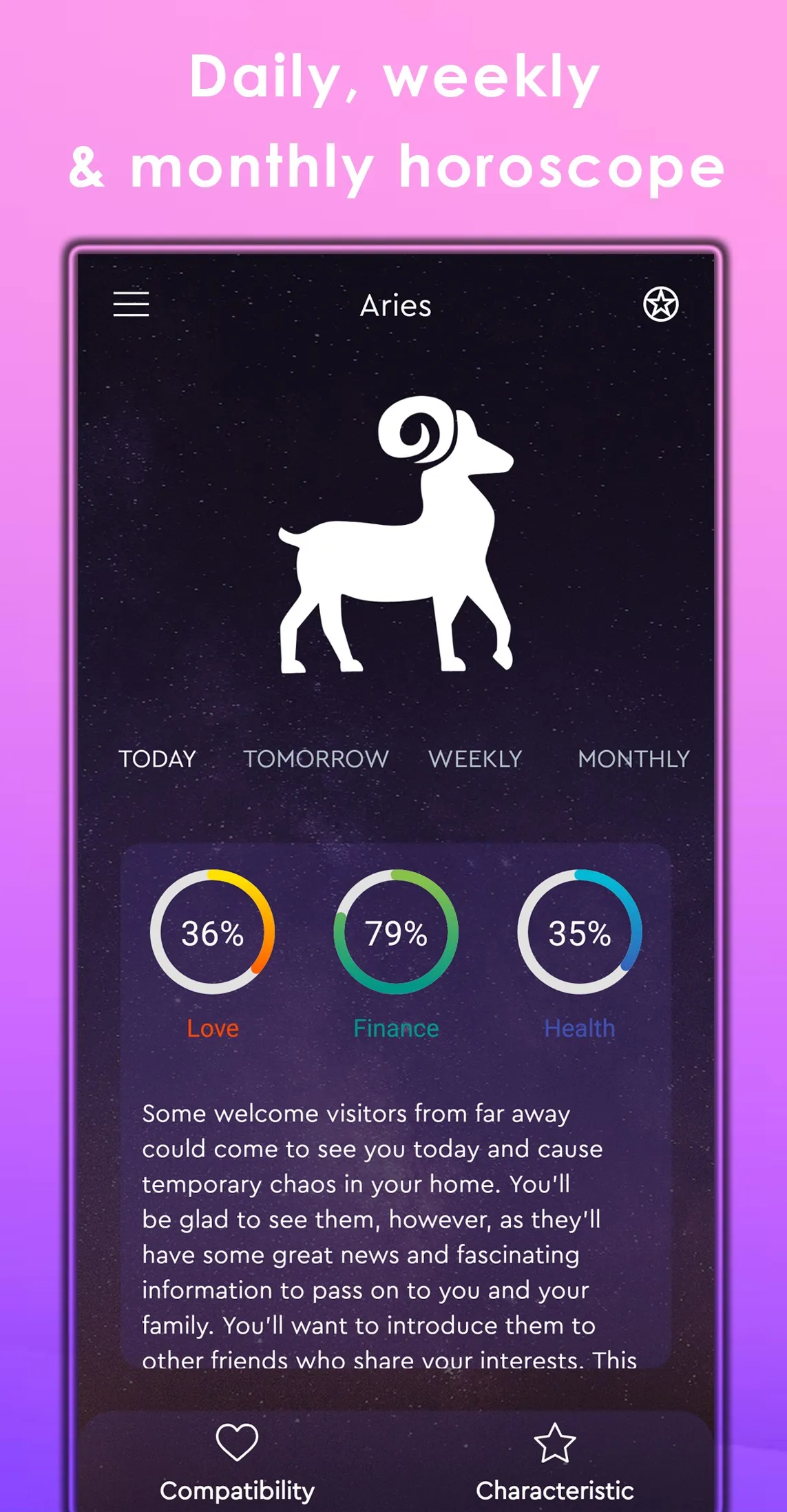 My Horoscope - Daily zodiac | Indus Appstore | Screenshot