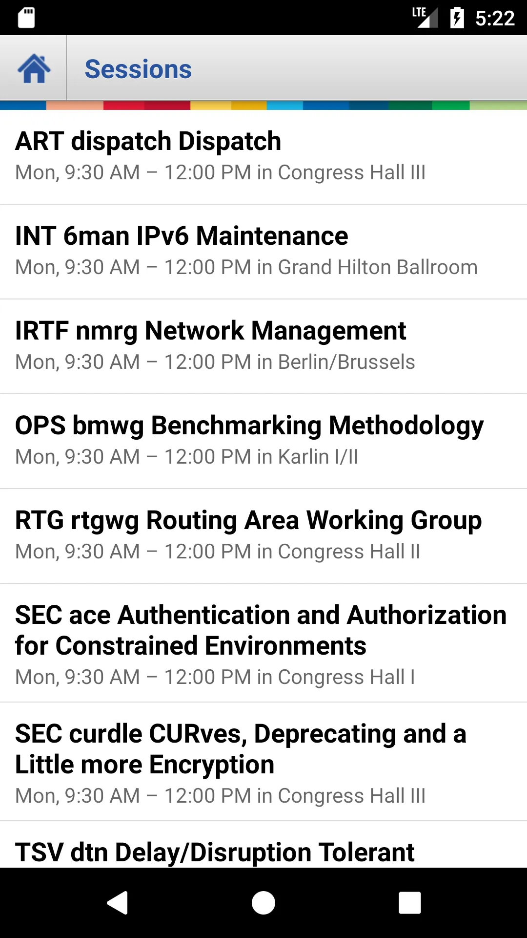 IETF Schedule Application | Indus Appstore | Screenshot