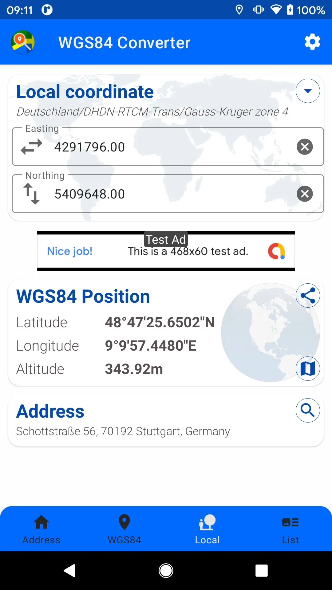 WGS84 Converter | Indus Appstore | Screenshot