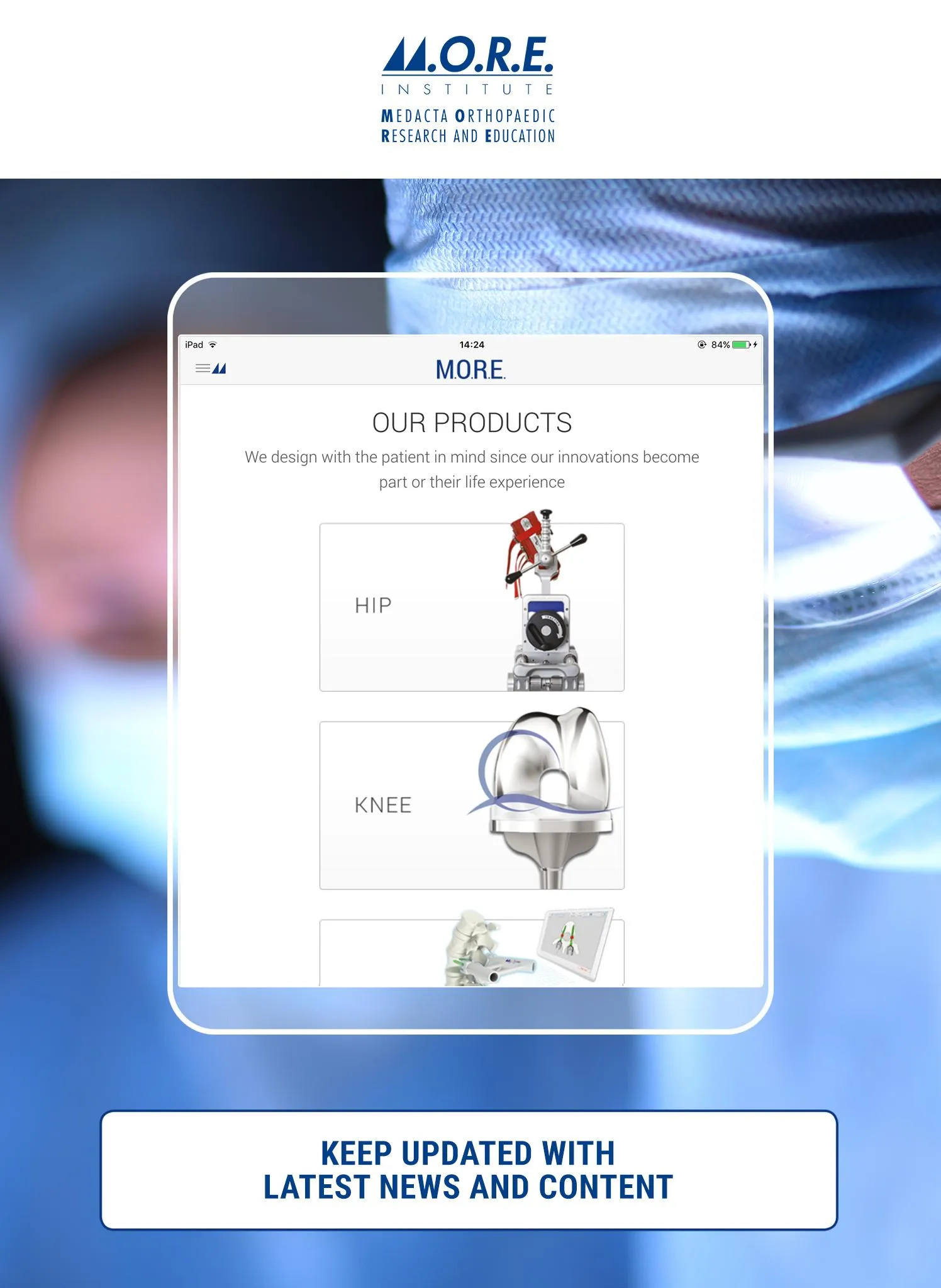 Medacta M.O.R.E. Institute | Indus Appstore | Screenshot