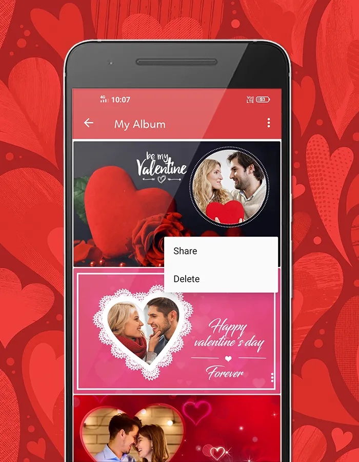 Valentine Day Photo Frame | Indus Appstore | Screenshot