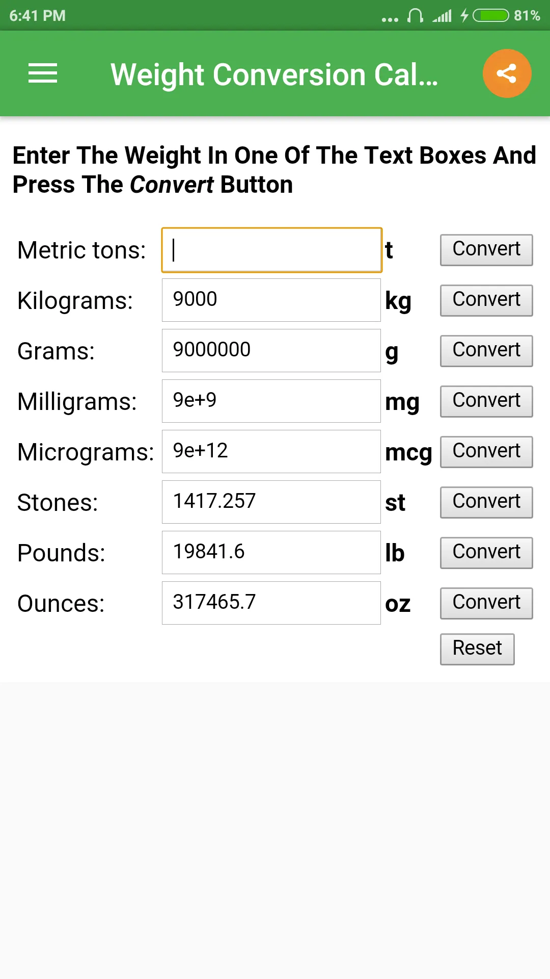 Weight Converter | Indus Appstore | Screenshot