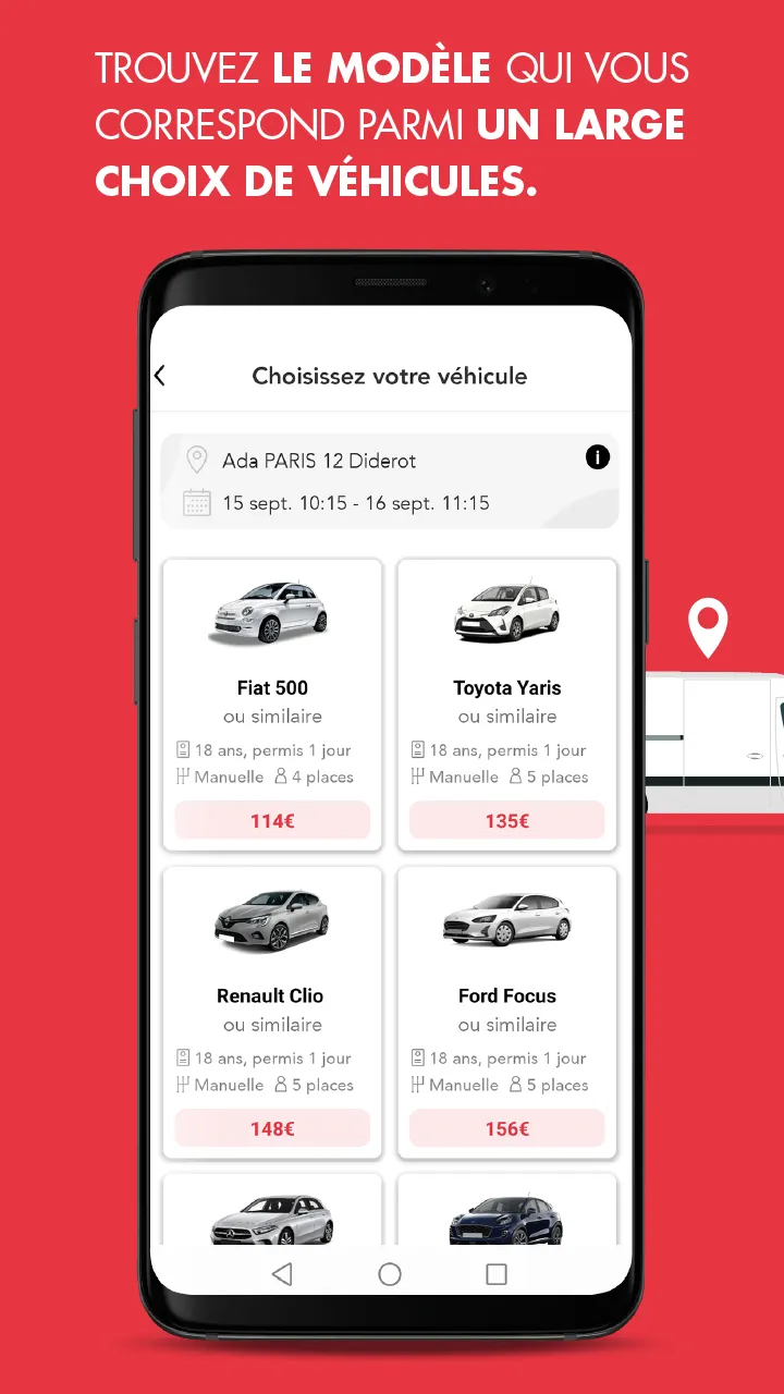 Ada Mobilités Location voiture | Indus Appstore | Screenshot